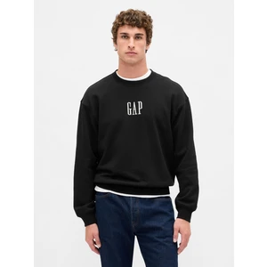 Erkek Siyah Heavyweight Oversized Logo Sweatshirt