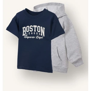Kapüşonlu 2'li Sweatshirt Erkek Bebek G6489A526SP
