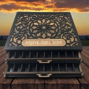 Çekmeceli 2 Katlı 20 Li Tesbih Kutusu