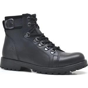 Rakerplus Griffon Hakiki Deri Siyah Fermuarlı Çocuk Bot