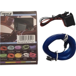 Şerit Mavi Neon 5mt 12V Kablo Tipi