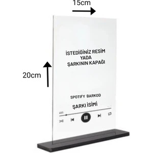 Dekori-Spotify Plak - Kişiye Özel- 15X20CM