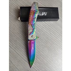 Çakı Gold Kurt Desenli Full Metal Bıçak