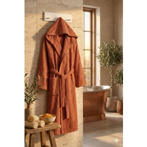 Mira Kiremit Kapüşonlu Bornoz