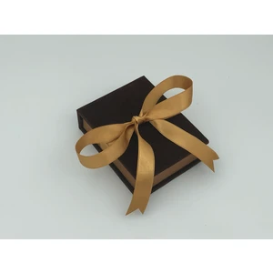 Hayran Kutu Ahşap Kadife Kurdeleli Elit Mini Kolye Kutusu