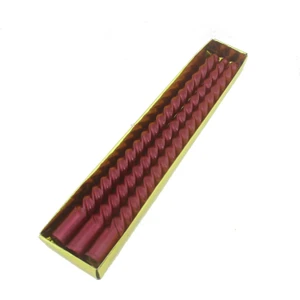 Mutlu Adım 3 Adet 25CM Şamdan Mum Varaklı Spiral