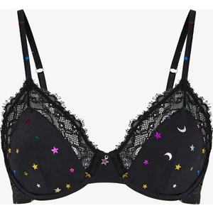 Siyah Micro Lace Wire Sütyen