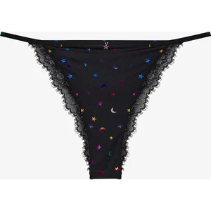 Siyah Micro Lace Brazilian Külot