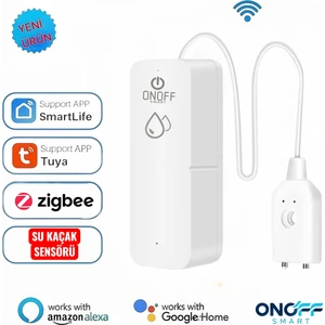 Tuyam smart Akıllı Zigbee Su Kaçak Sensörü Alarmlı Dedektör