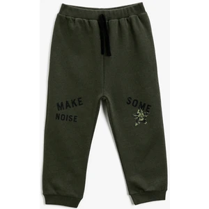 Beli Bağlamalı Eşofman Altı Baskılı