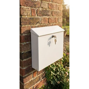 Anahtarlı Beyaz Posta Kutusu