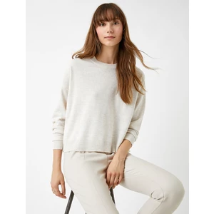 Bisiklet Yaka Triko Kazak Kaşmir Dokulu