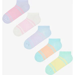 5 Çift Pamuklu Renkli Patik Çorap