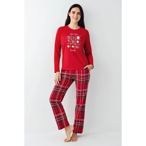 Kadın Kırmızı Pijama Takımı