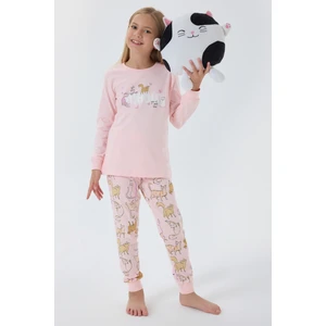 Rolypoly Kız Çocuk Pembe Pijama Takımı