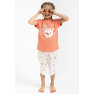 Rolypoly Kız Çocuk Turuncu Kapri Takımı