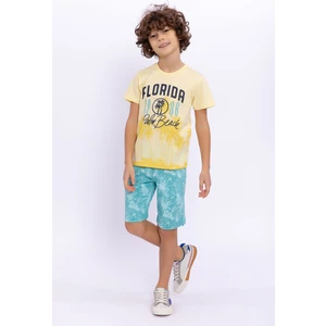 Rolypoly Erkek Çocuk Sarı Bermuda Takım