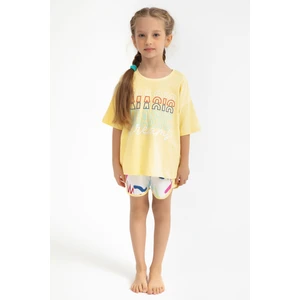 Rolypoly Kız Çocuk Sarı Şort Takım