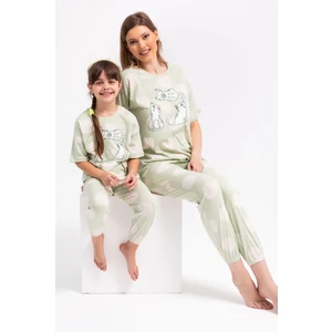 Rolypoly Kız Çocuk Yeşil Pijama Takımı