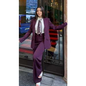 Blazer Takım Elbise Tek Düğme Ceket Pantolon