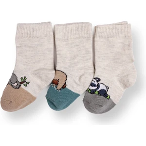 Hellobaby Hellobaby Erkek Bebek 3lü Soket Çorap Hayvan Baskılı