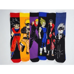 G Socks 6'lı Anime Desenli Renkli Çorap Seti