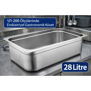 Net Çelik NET ÇELİK Gastronom Küvet 1/1-200 28 Litre