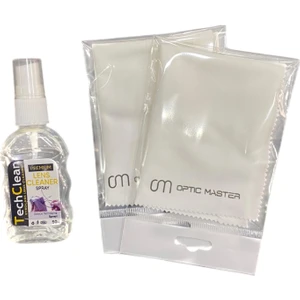 Optic Plus Gözlük Temizleme Seti (50ML Antistatik Sprey + 2 Adet Microfiber Bez)