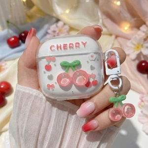 Caseonn Huawei Freeclip 2 Kılıf Transparan Tatlı Kiraz Süsleme