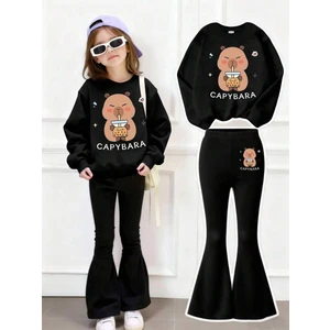 cc Collection Cappy Bara Baskılı Çocuk Ispanyol Paça 2'li Takım