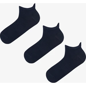 Erkek  Navy Bamboo 3'lü Patik Çorap
