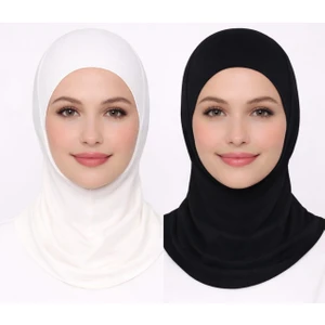 Boyunluklu Hijab Bone Ikili Set