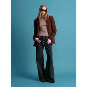 60767 Blazer Ceket-Açık Kahve