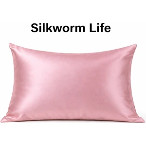 Gül Rengi % 100 Ipek Yastık Kılıfı