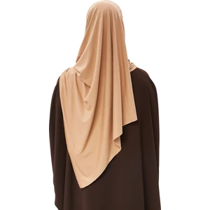 Tesettür Penye Şal Düz-Camel