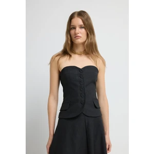 Adl Straplez Bluz Antrasit 11545763000