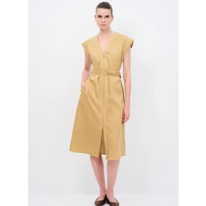 Fermuarlı Elbise Camel 12444947000