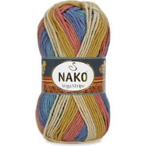 Vega Stripe Ebruli Örgü Ipi 83602 / 5 Adet