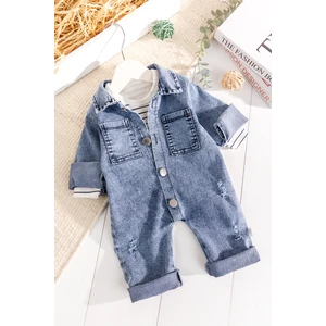 Denim 2'li Erkek Bebek Kot Tulum