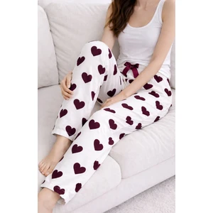 Kadın Kalp Desenli Tek Alt  Pijama