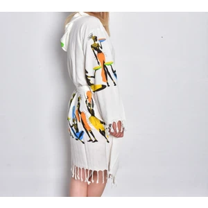 Nevin Acar Afro Kız Bambu Peştemal Bornoz