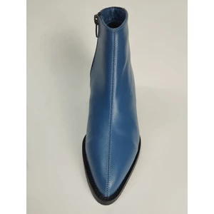 Kadın Hakiki Deri Indigo Deri Topuklu Bot