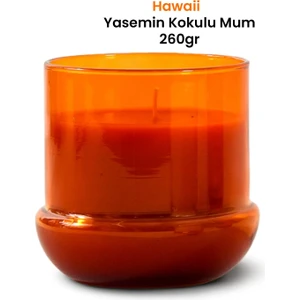 Koda Yasemin Kokulu Mum 130 g  Dikişli Şeffaf Bardak