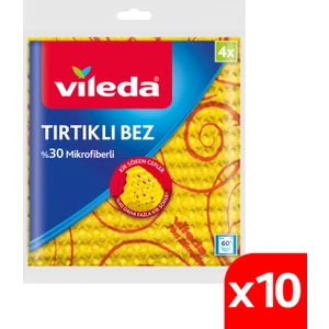 10 Paket 4 lü 30% Mikrofiberli Mutfak Bezi