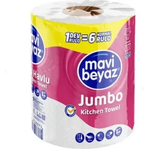 Mavi Beyaz Jumbo Dev Kağıt Havlu