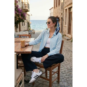 Pamuklu Regular Fit Cepli Gömlek Kadın Gömlek CF25S16992