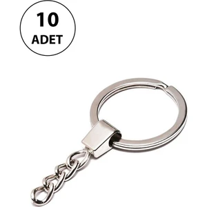 10 Adet Çelik Anahtarlık Halkası