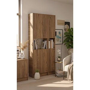 Yeti Mobilya FLAT85 Kitaplık 6 Kapaklı Kütüphane