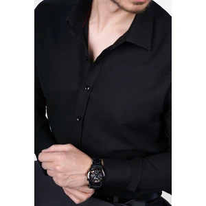 Optik Siyah Slimfit Erkek Gömlek