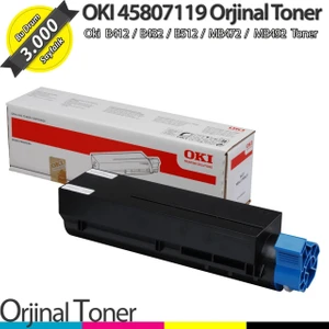 45807119 / B412 / B432 / B512 / MB472 / MB492 Orjinal Toner 3K